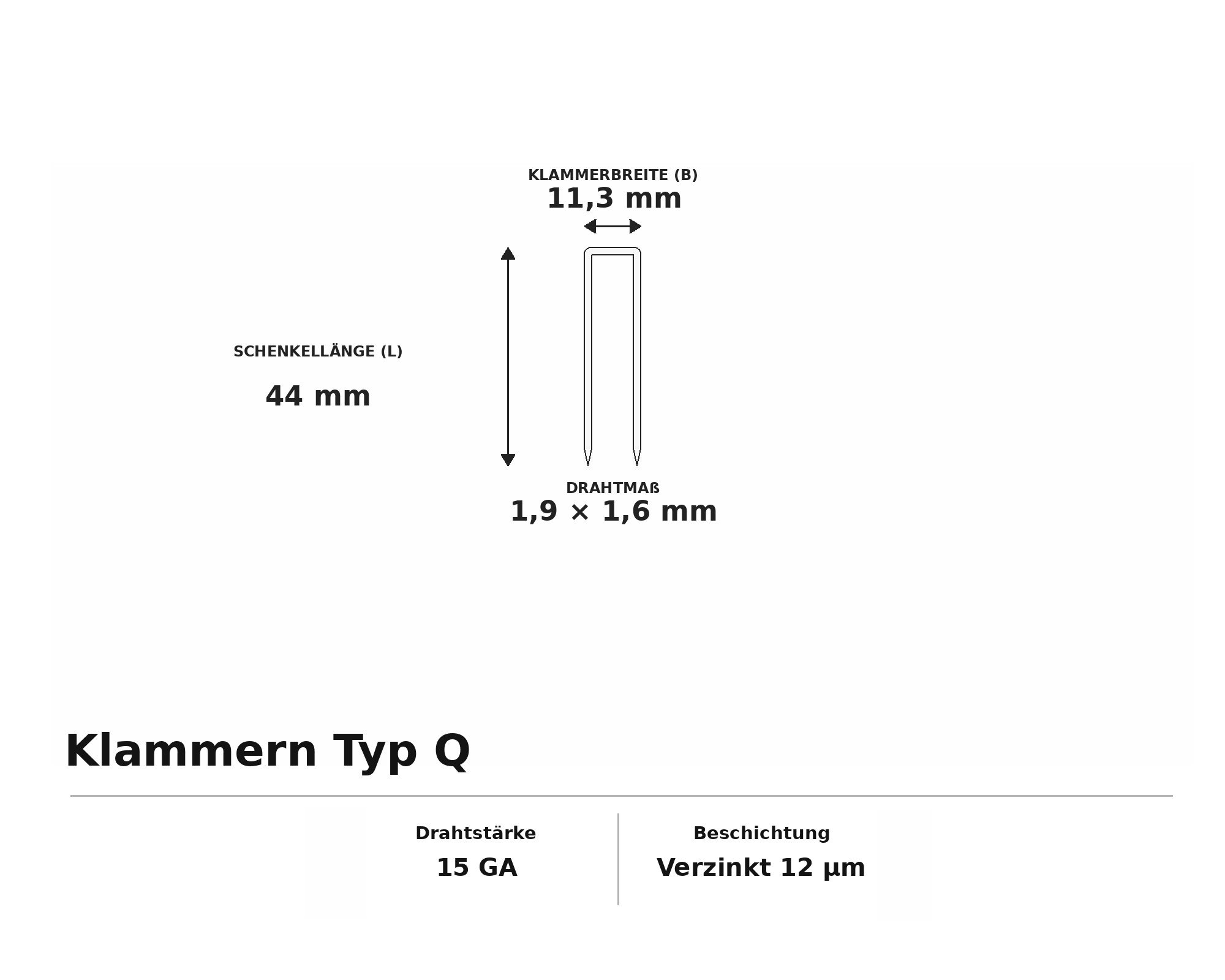 Klammern Typ Q