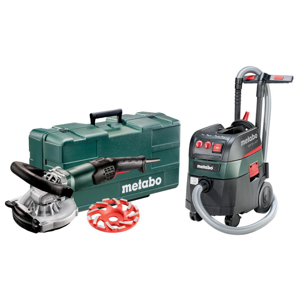 Metabo Set Renovierungsschleifer RSEV 19-125 RT + Allessauger ASR 35 L ACP
