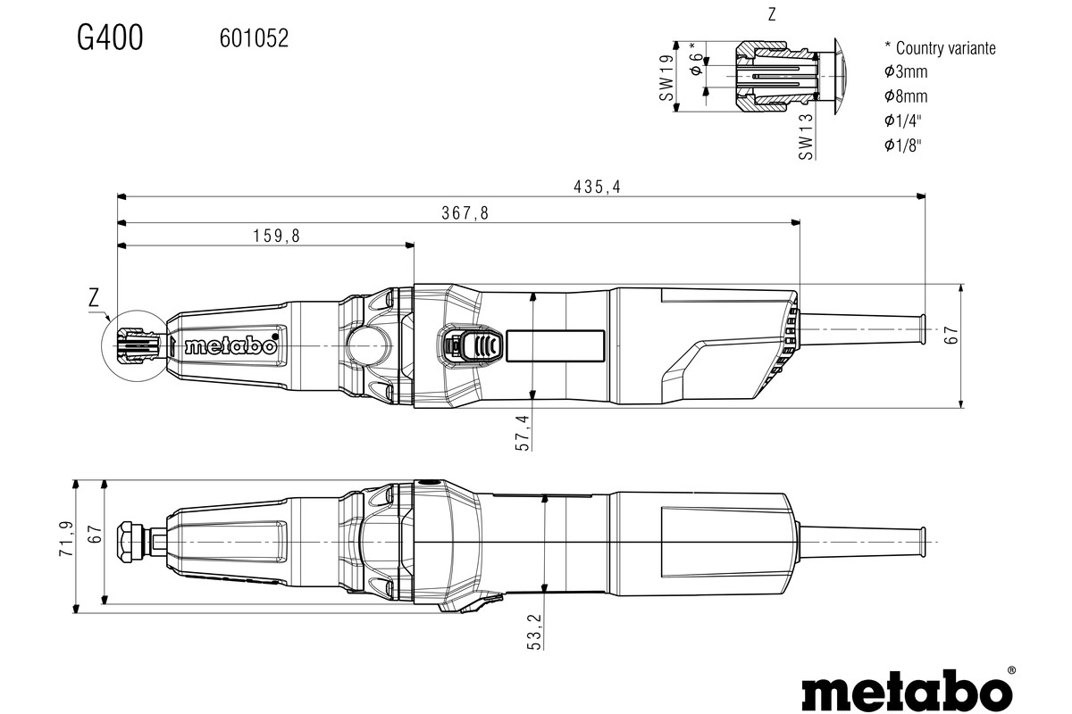 Metabo Geradschleifer G 400