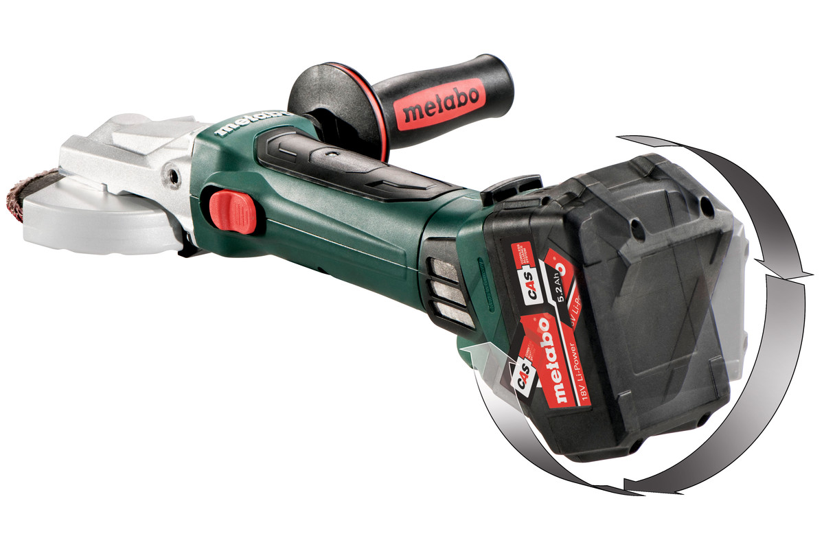 Metabo Akku-Flachkopf-Winkelschleifer WF 18 LTX 125 Quick