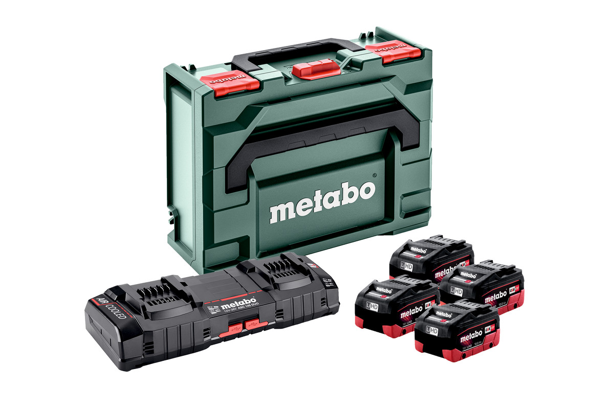 Metabo Basis-Set 4x LiHD 10Ah + ASC 145 DUO + metaBOX