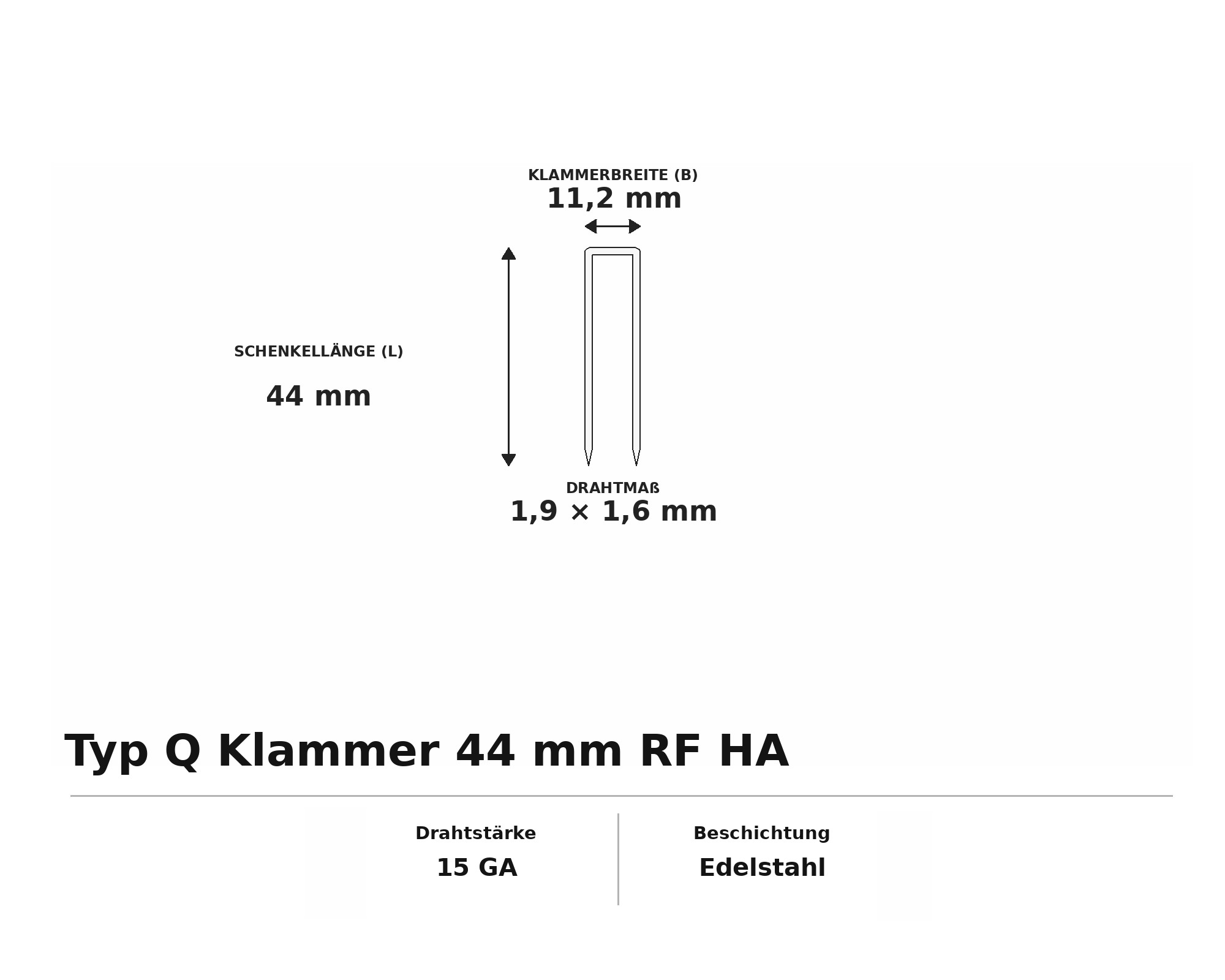 Typ Q Klammer 44 mm RF HA