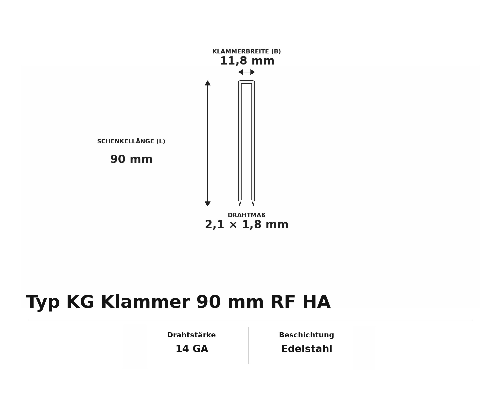 Typ KG Klammer 90 mm RF HA