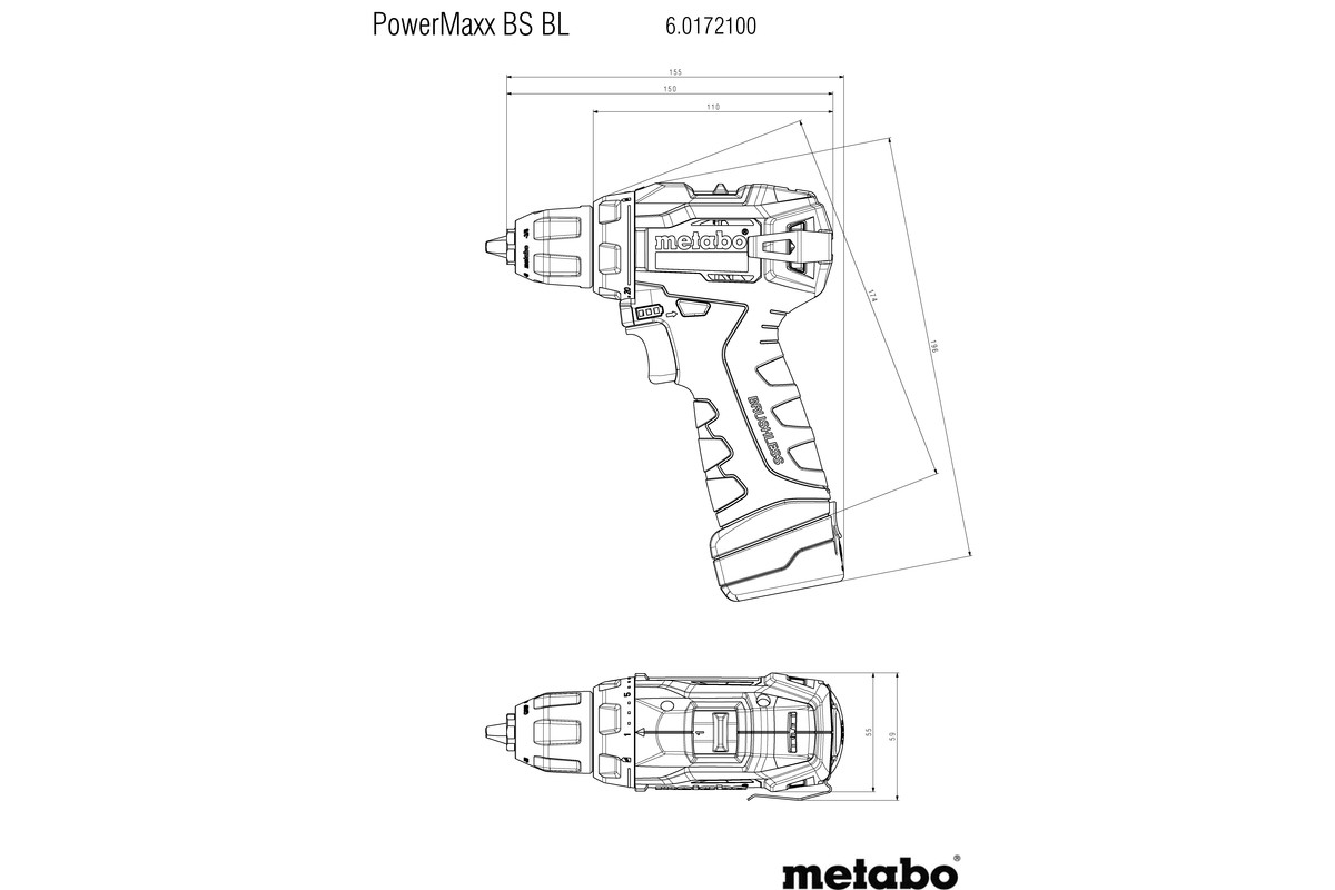 Metabo Akku-Bohrschrauber PowerMaxx BS BL