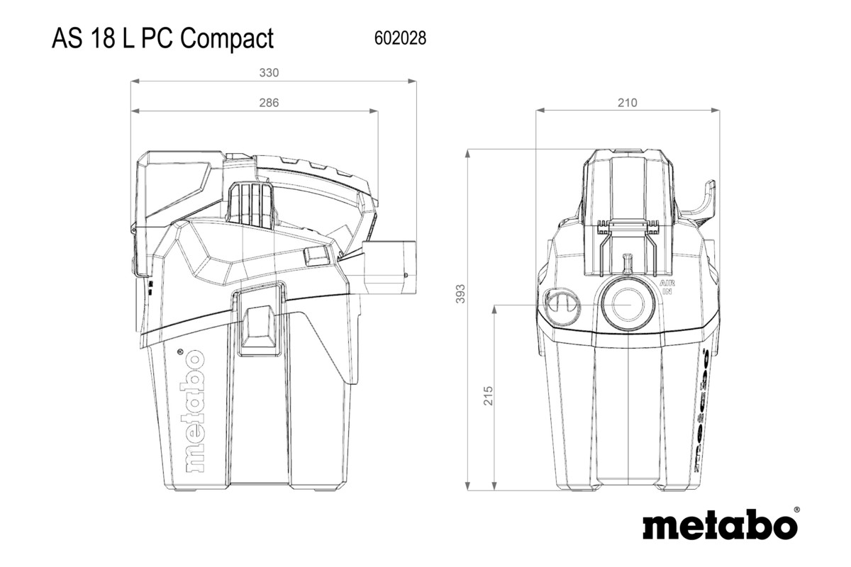 Metabo Akku-Sauger AS 18 L PC Compact