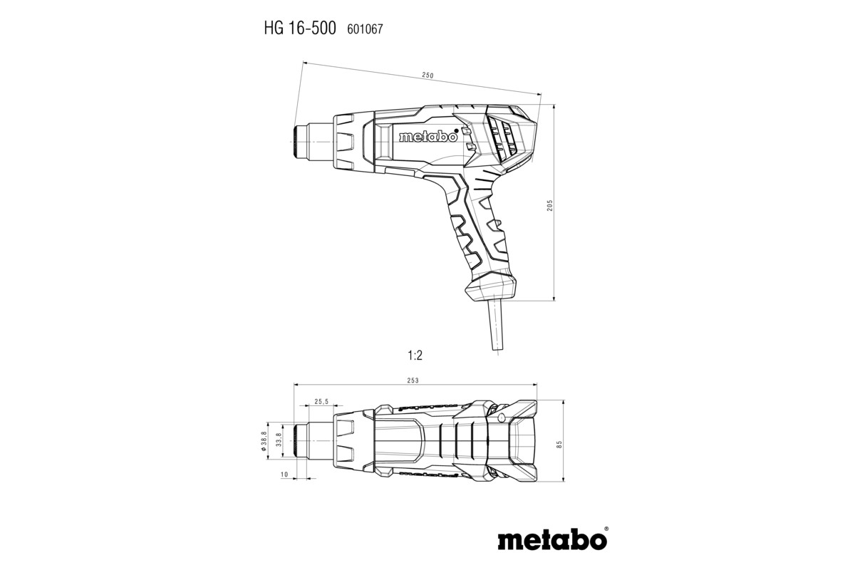 Metabo Heißluftgebläse HG 16-500 (Karton)