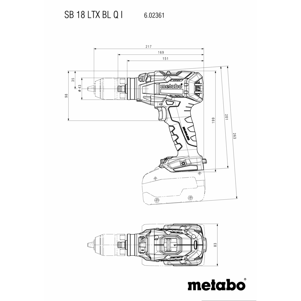 Metabo Akku-Schlagbohrschrauber SB 18 LTX BL Q I (metaBOX 145 L)
