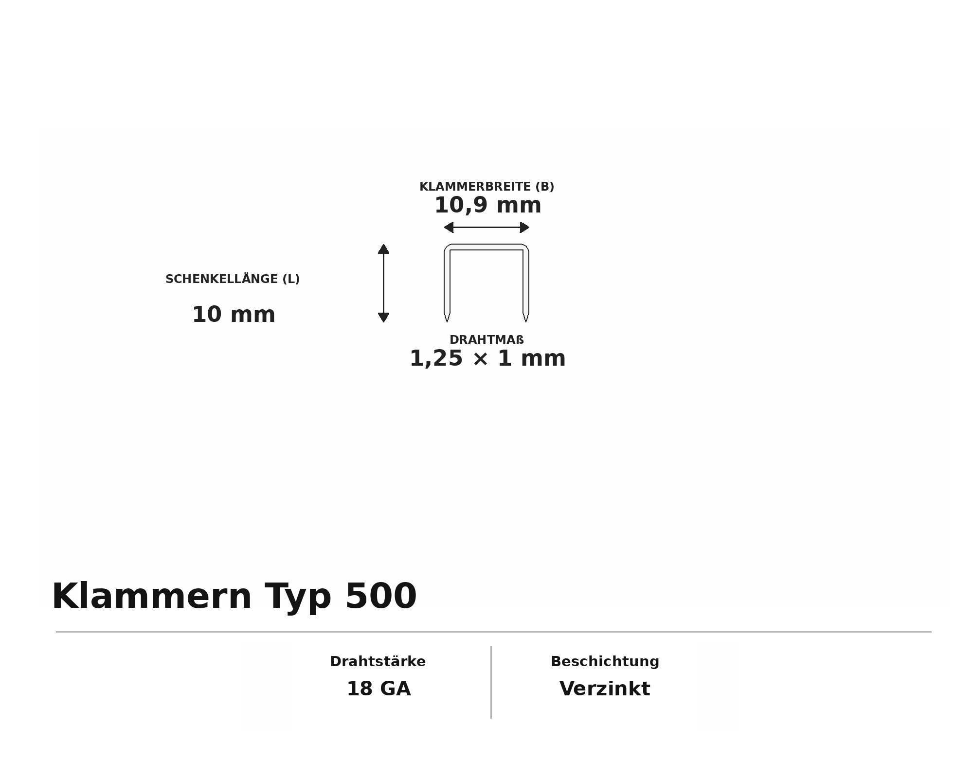 Klammern Typ 500