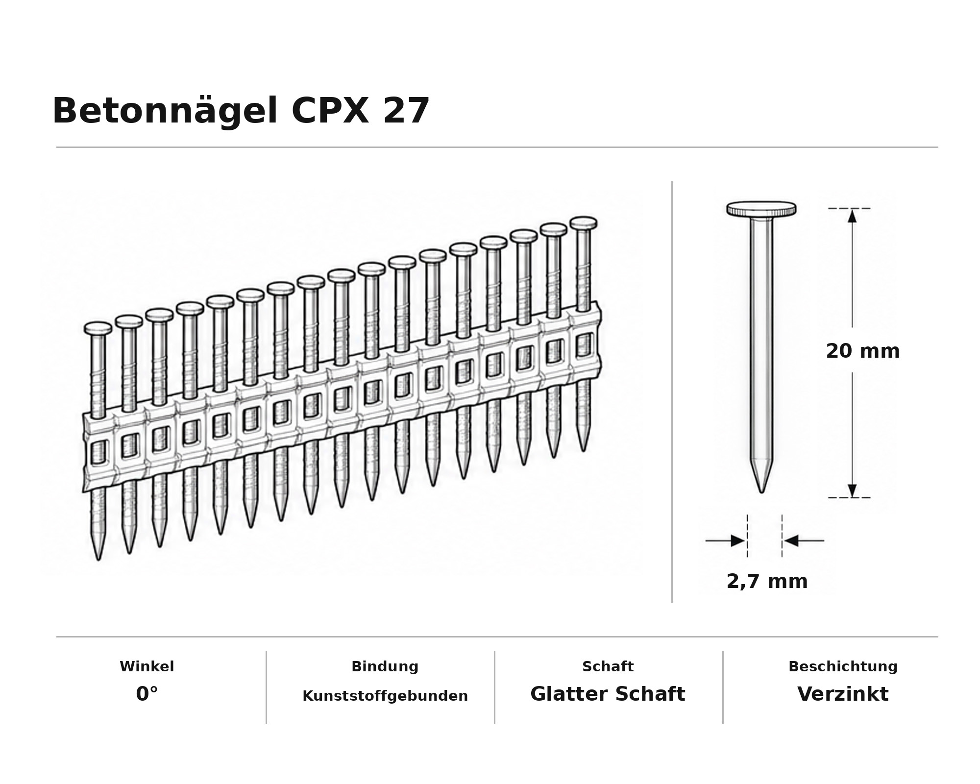 Betonnägel CPX 27