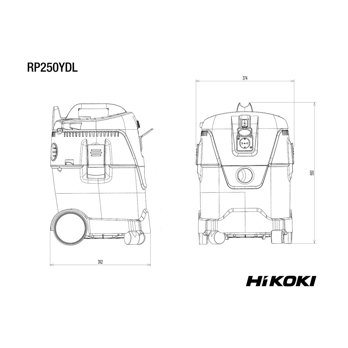 HiKOKI Nass-/Trockensauger RP250YDL