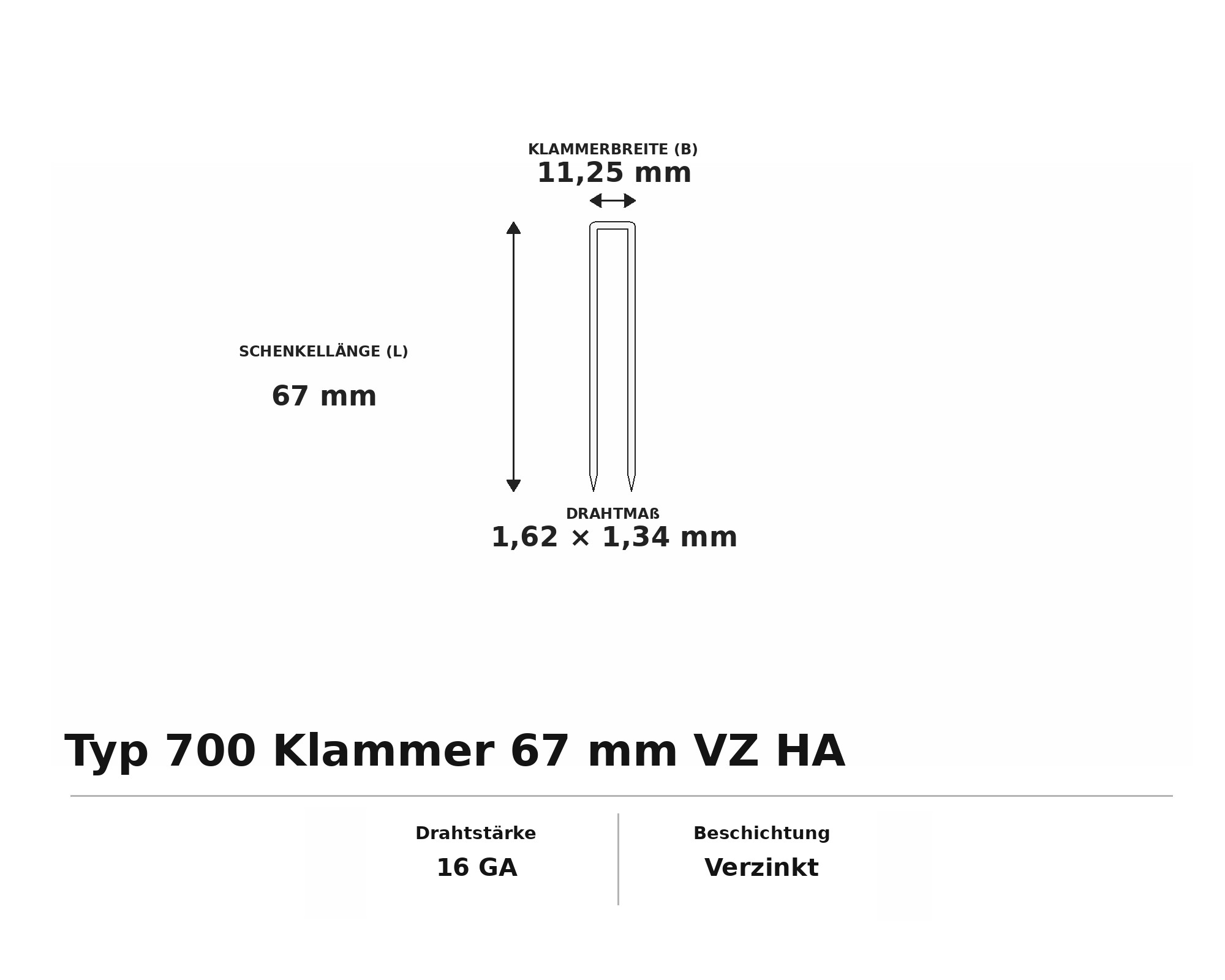 Typ 700 Klammer 67 mm VZ HA