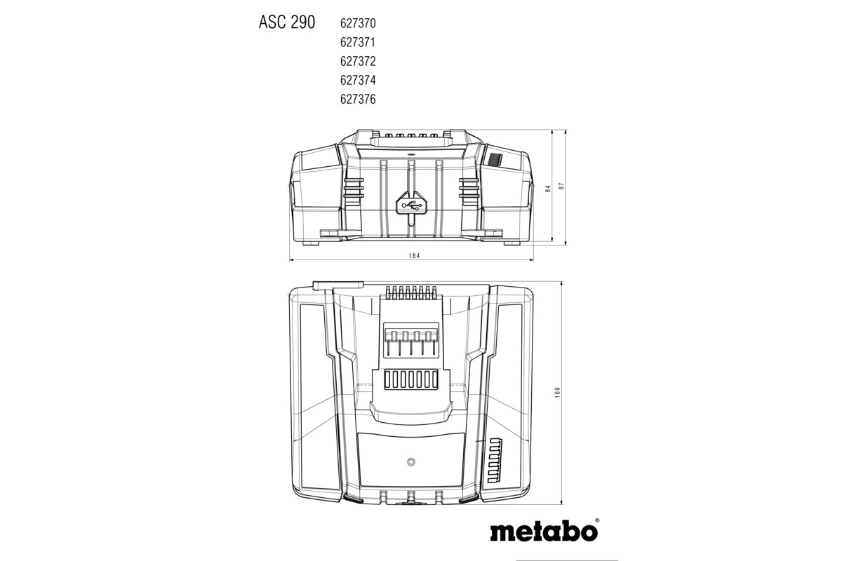 Metabo Schnellladegerät ASC 290, 12-36 V, "AIR COOLED" EU