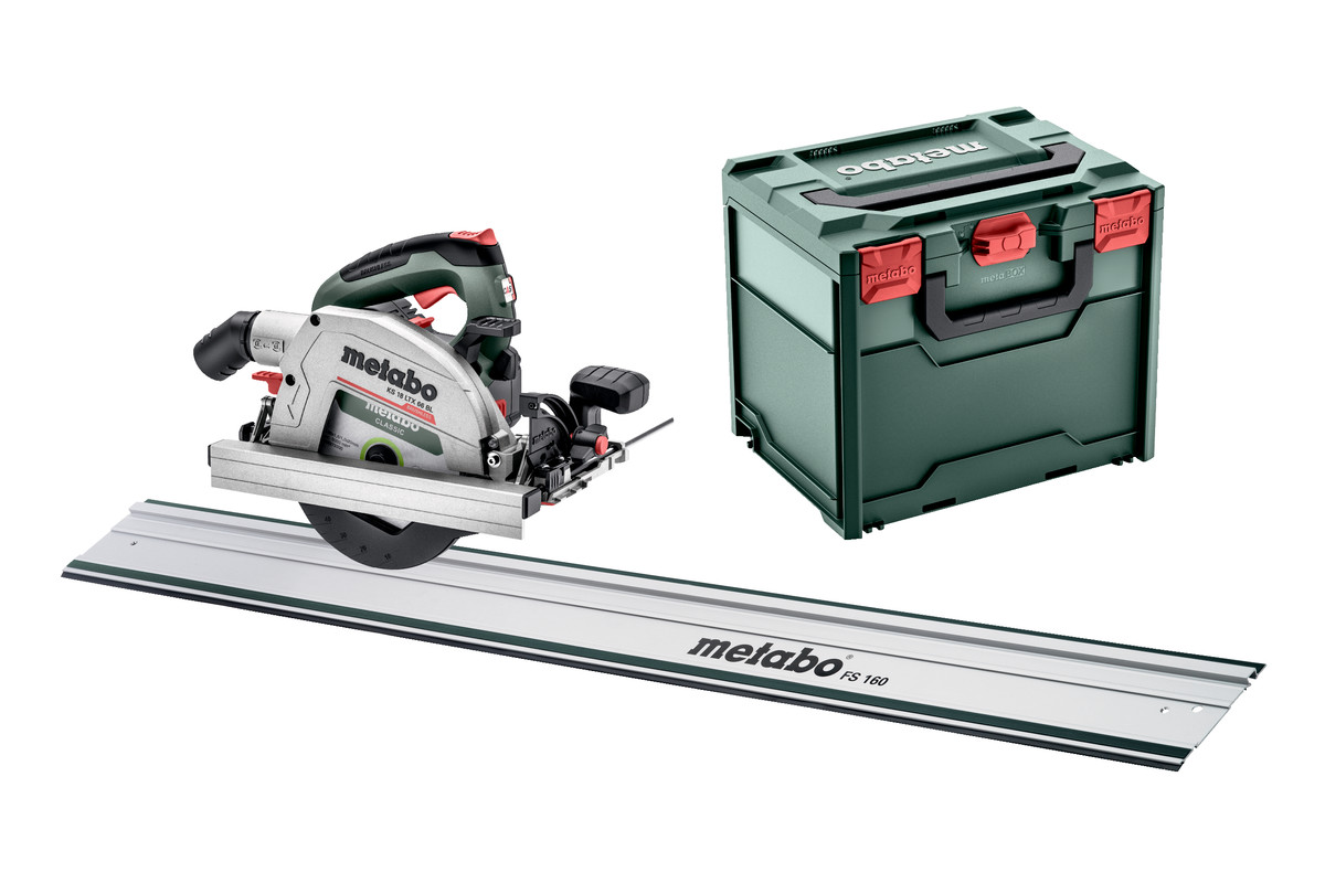 Metabo Akku-Handkreissäge KS 18 LTX 66 BL Set (ohne Akku, Führungsschiene FS 160)