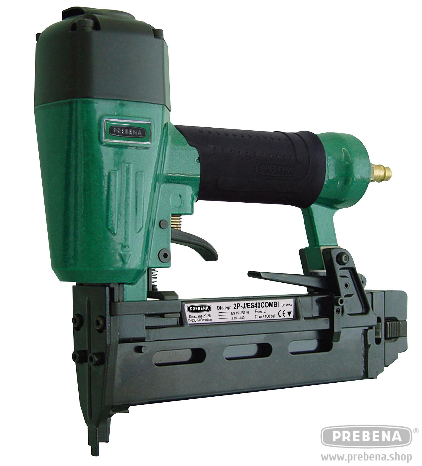 PREBENA 2P-J/ES40COMBI Combi-Druckluftnagler für 15-40mm