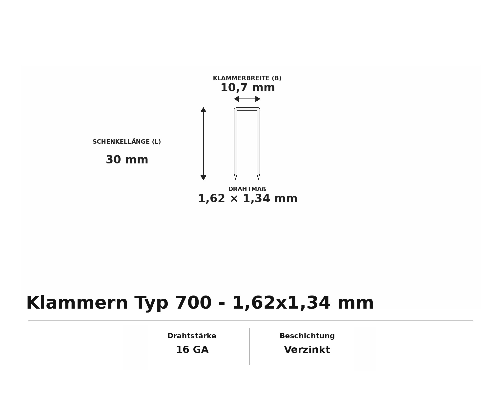 Klammern Typ 700