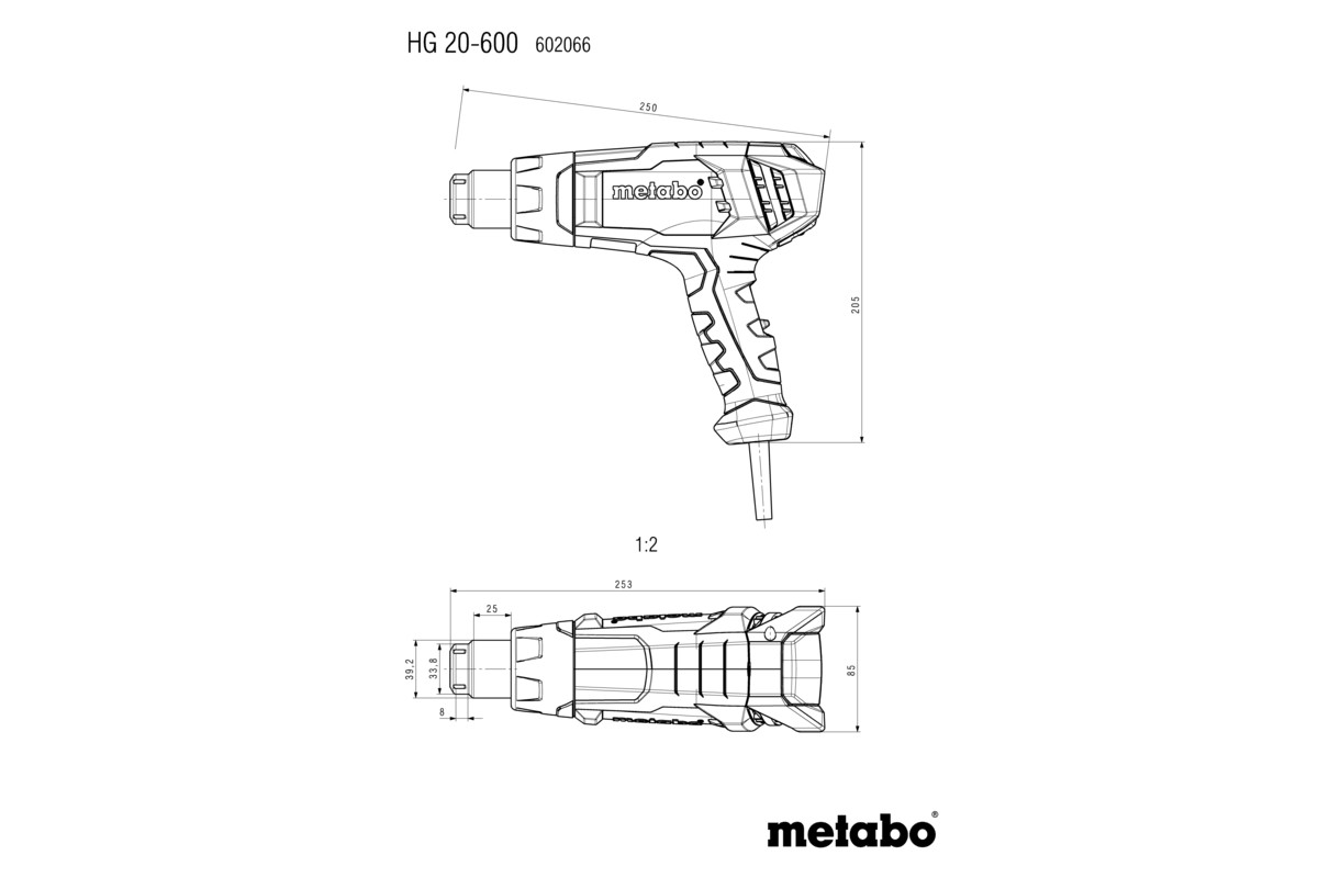 Metabo Heißluftgebläse HG 20-600 (Karton)