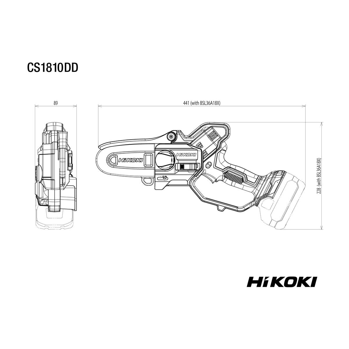 HiKOKI 18V Akku-Astsäge CS1810DD