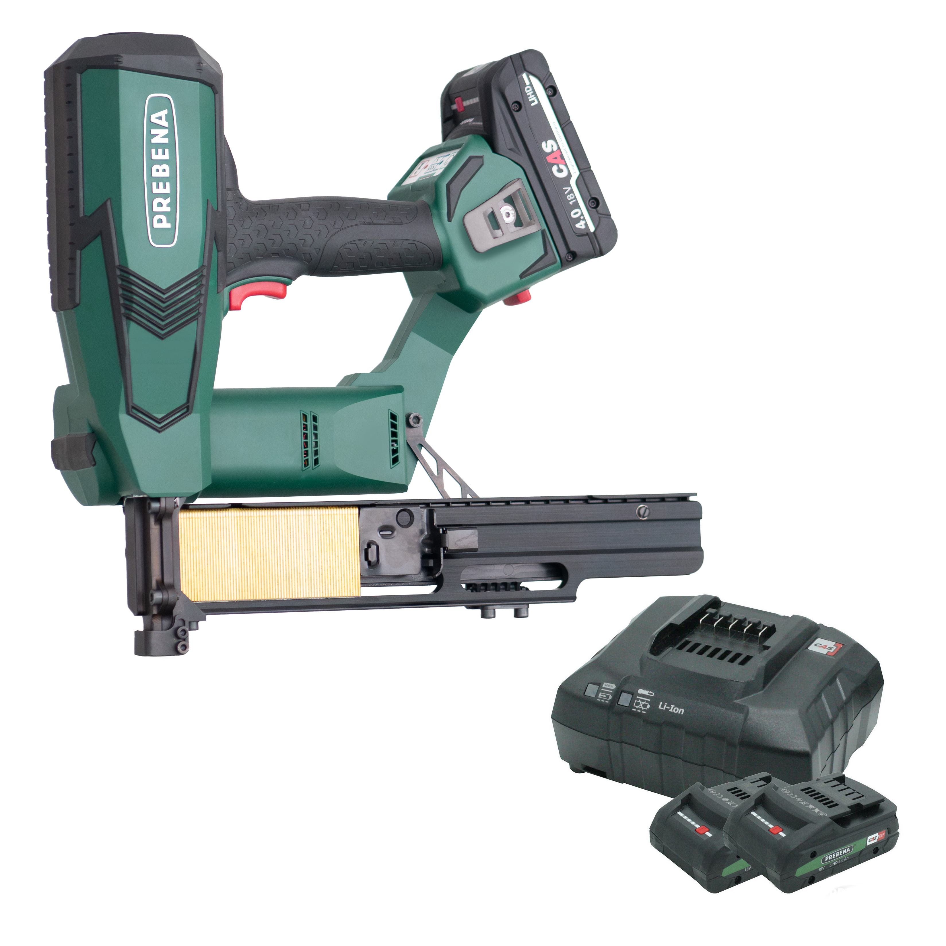 PREBENA PKT-5-Z50-SET22 Akku-Nagler für Bauklammern von 16-50mm mit Akku und Ladestation