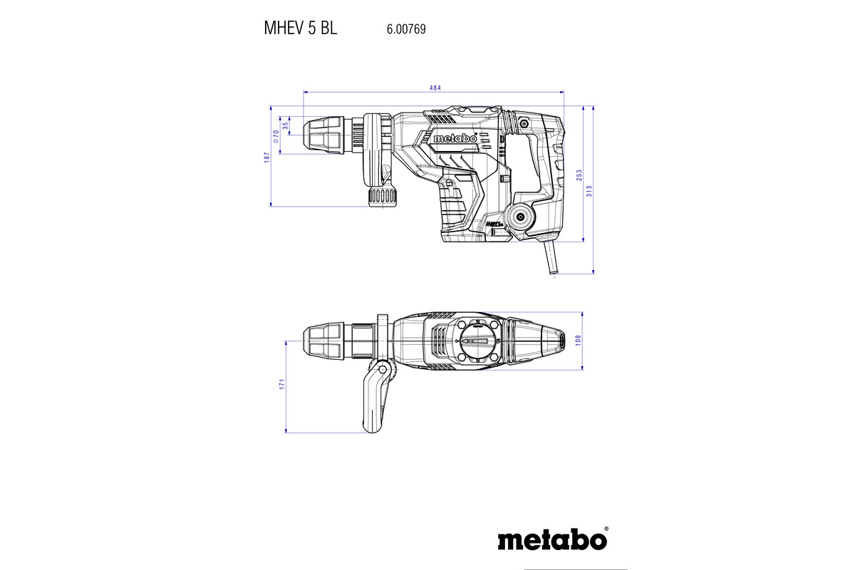 Metabo Meißelhammer MHEV 5 BL