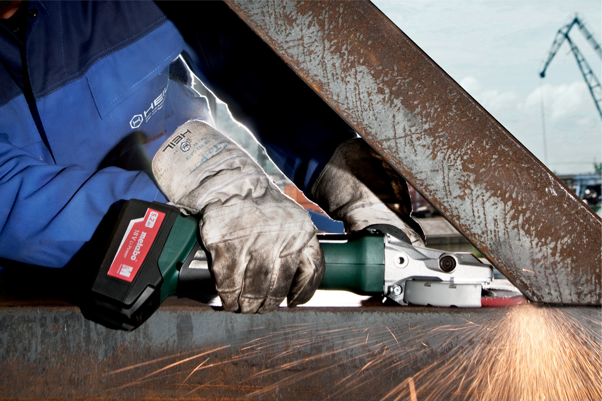 Metabo Akku-Flachkopf-Winkelschleifer WF 18 LTX 125 Quick