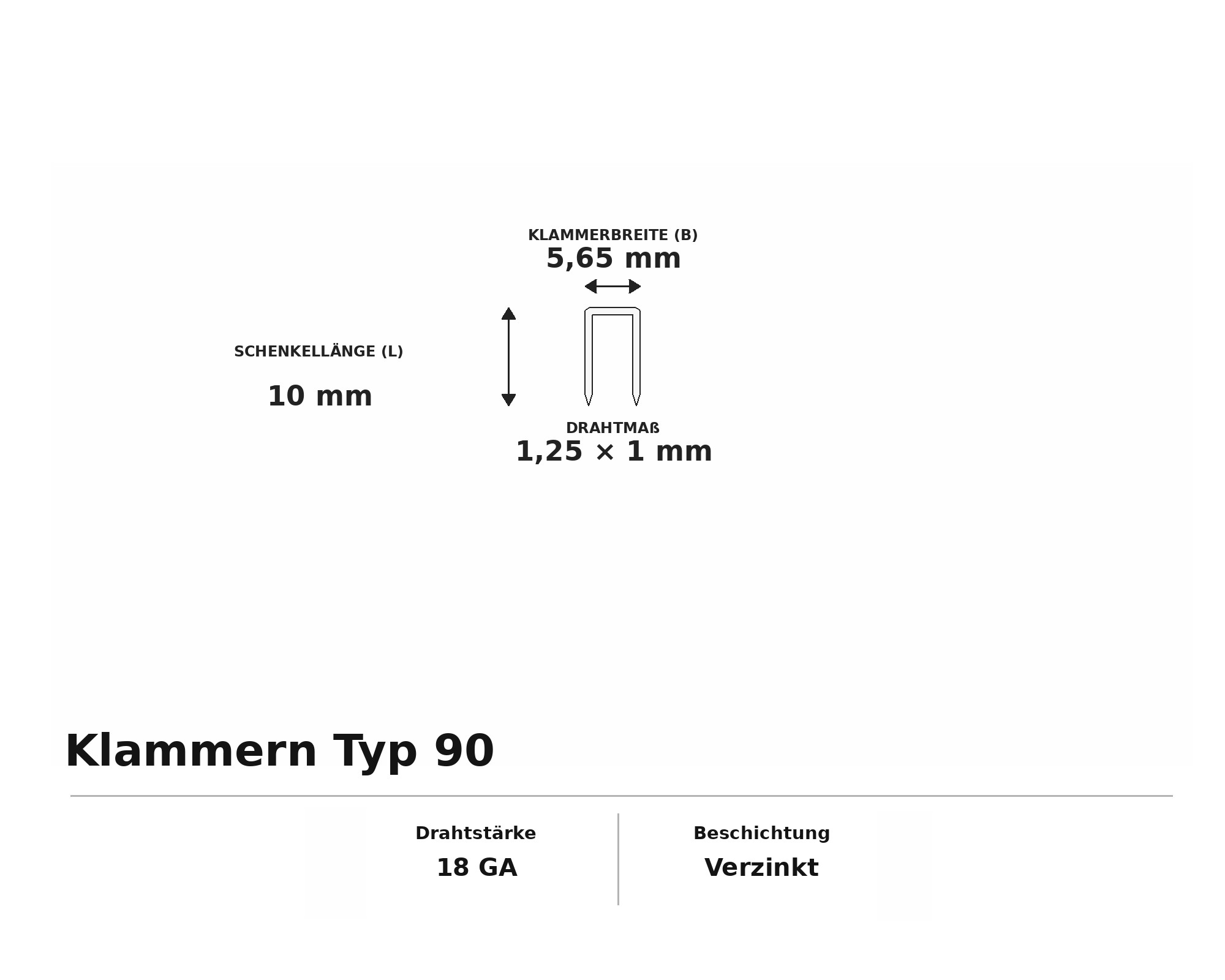 Klammern Typ 90