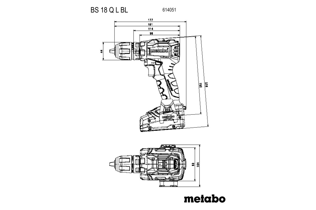 Metabo Akku-Bohrschrauber BS 18 L (Ladegerät SC 36)